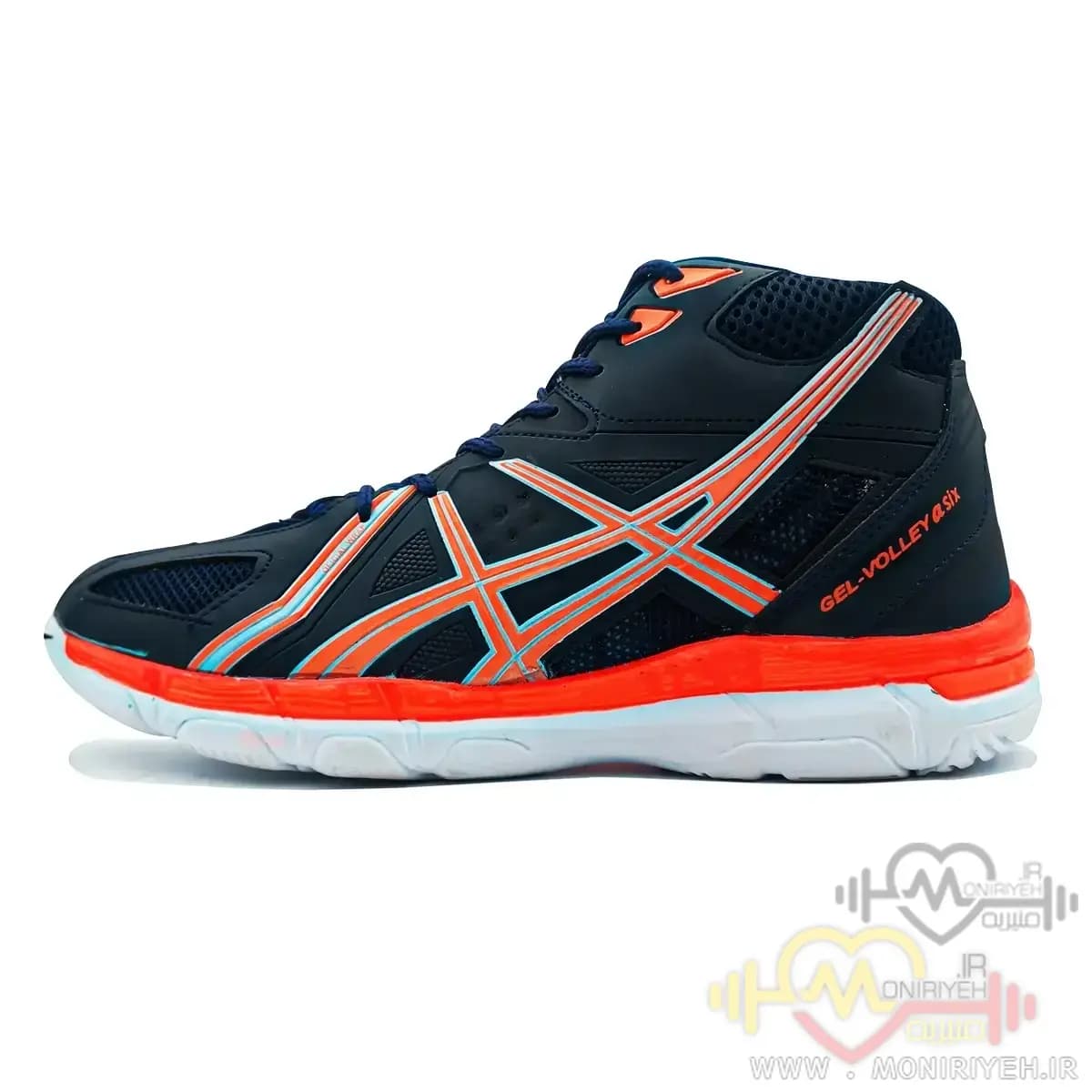 کفش والیبال Asics طرح اصلی-ذغالی — تصویر ۳
