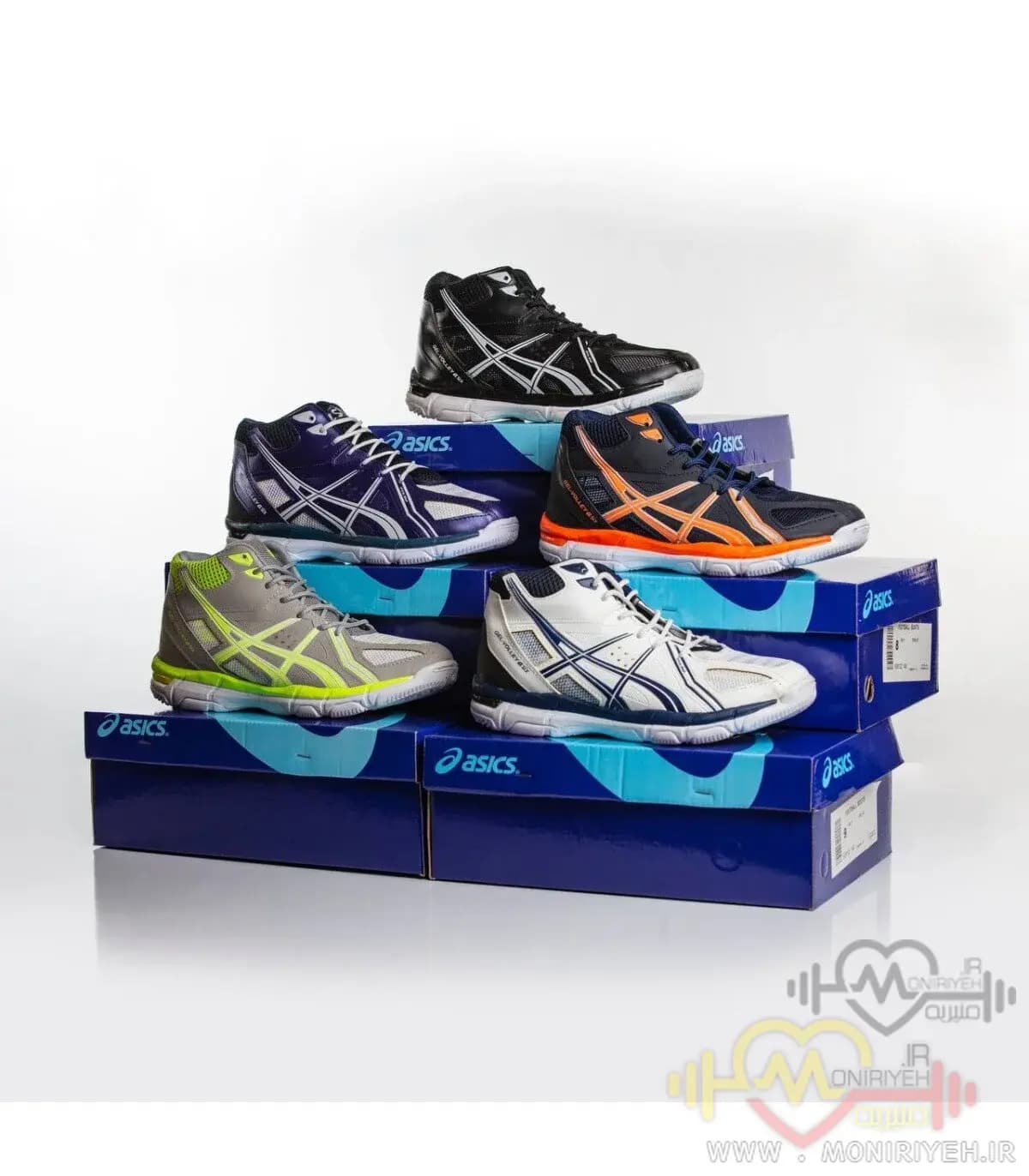 کفش والیبال Asics طرح اصلی-نارنجی — تصویر ۴