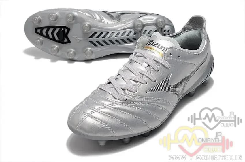کفش فوتبال میزانو Morelia Neo Fg 2024 طوسی — تصویر ۲