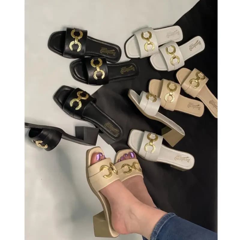 صندل زنانه پاشنه ۵ سانت مدل عینکی — تصویر ۵