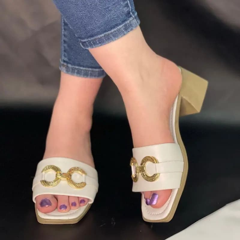 صندل زنانه پاشنه ۵ سانت مدل عینکی — تصویر ۸