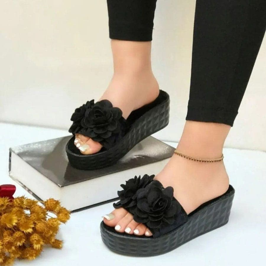 صندل رو فرشی لژدار مشکی