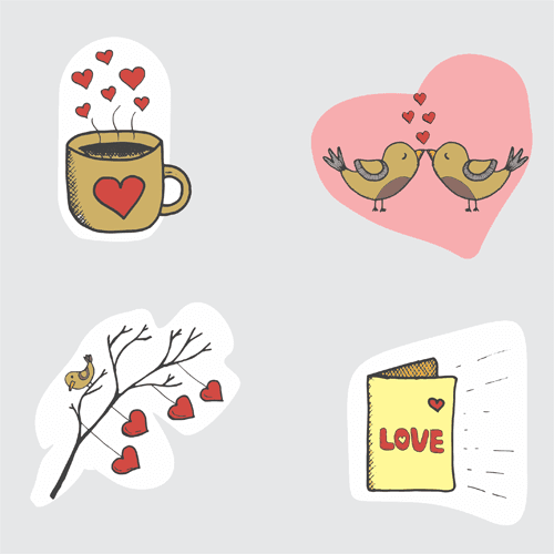 استیکر طرح love