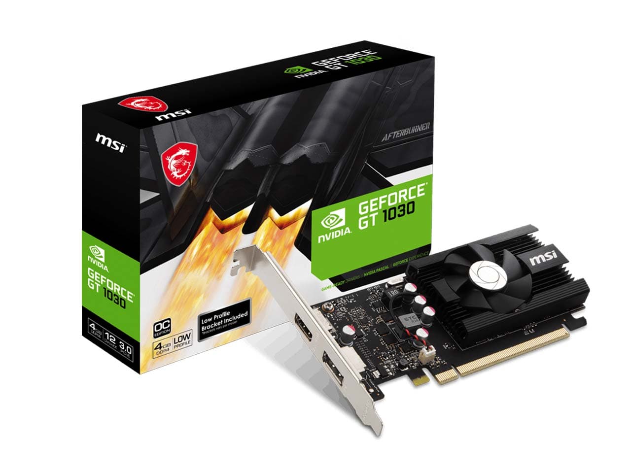 کارت گرافیک ام اس آی مدل MSI GeForce GT 1030 4GD4 LP 4GB GDDR4 OC Edition — تصویر ۲