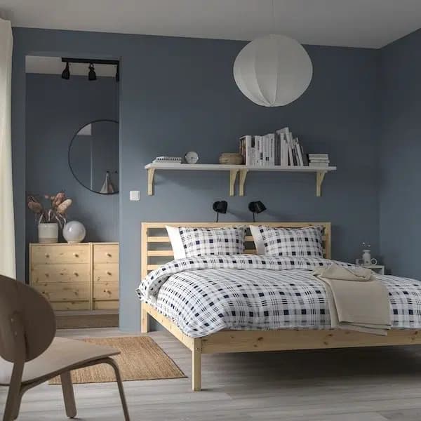 تخت خواب دو نفره چوبی ایکیا مدل TARVA (160×200 سانت/ خودرنگ) — تصویر ۵