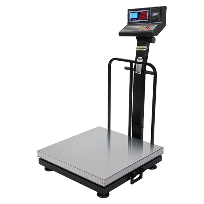 باسکول محک 300 کیلویی مدل 13000 پلاس پرینتردار سینی استیل — تصویر ۲