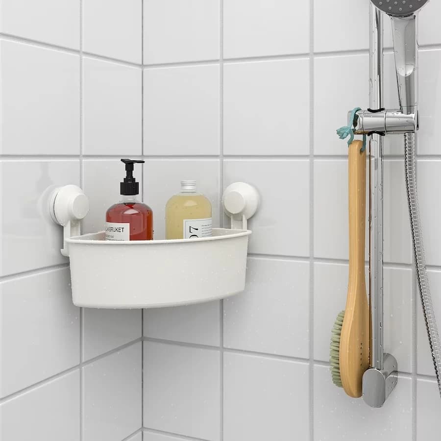 نظم دهنده کنج حمام ایکیا مدل TISKEN / سفید — تصویر ۸