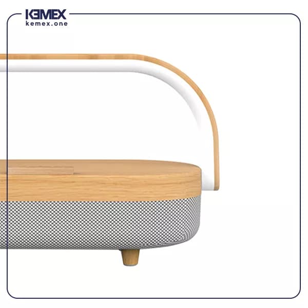 شارژر بی سیم رومیزی مدل s22 + شب خواب LED+ اسپیکر — تصویر ۴