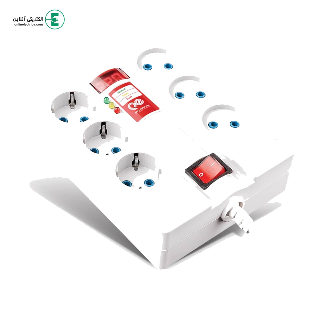 محافظ برق 6 خانه پارت الکتریک با کابل 1/8 متری — تصویر ۲