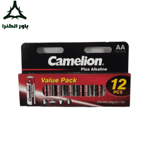 باتری قلمی 1.5V پلاس آلکالاین کملیون Camelion | بسته 12 عددی | AA — تصویر ۴