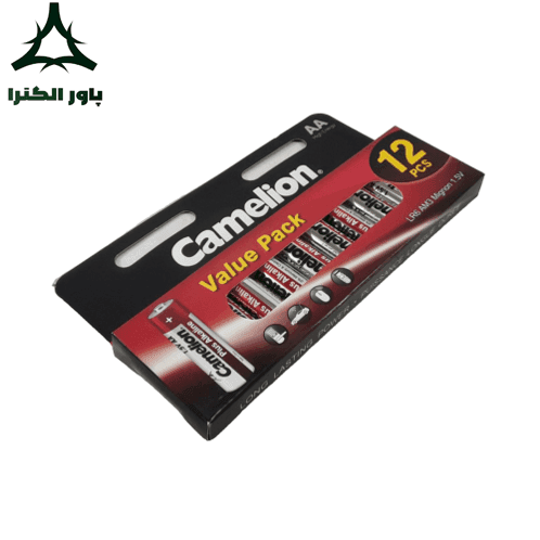 باتری قلمی 1.5V پلاس آلکالاین کملیون Camelion | بسته 12 عددی | AA — تصویر ۳