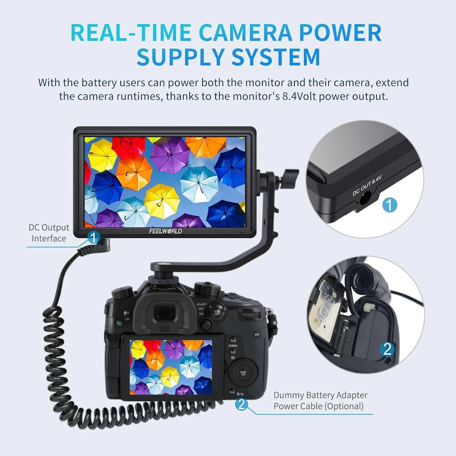 مانیتور میدانی FEELWORLD FW568 V3 – 6 inch / FHD / 3D LUT / 4K HDMI Loop-Out — تصویر ۱۲