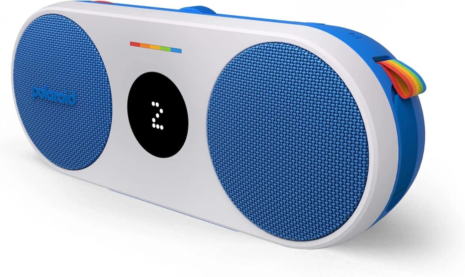 اسپیکر بلوتوثی پولاروید P2 – Polaroid P2 Portable Wireless Speaker – Dual Stereo Pairing / Rechargeable / Blue and White — تصویر ۳