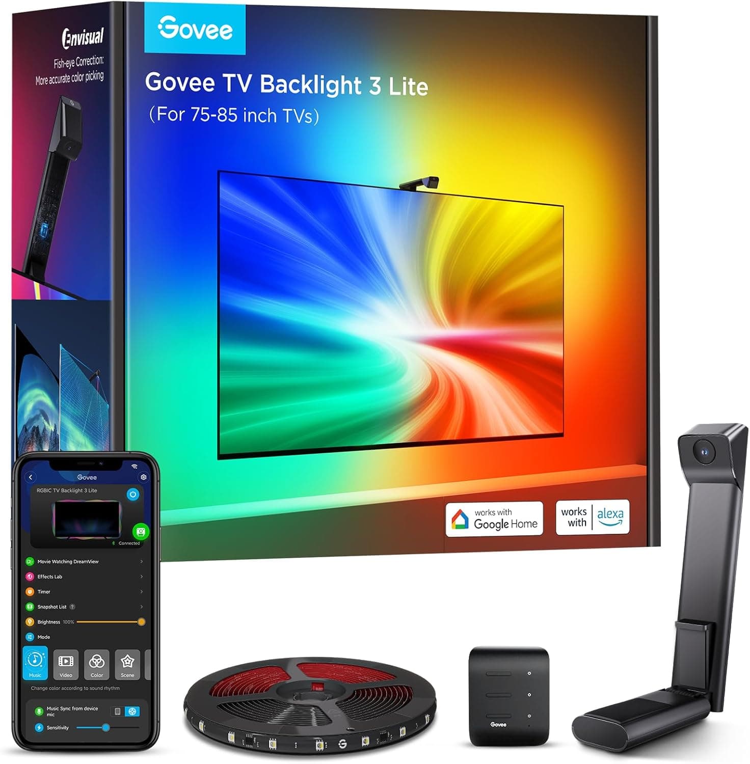ریسه هوشمند تلویزیون 85-75 اینچ گووی مدل Govee TV Backlight 3 Lite H6099