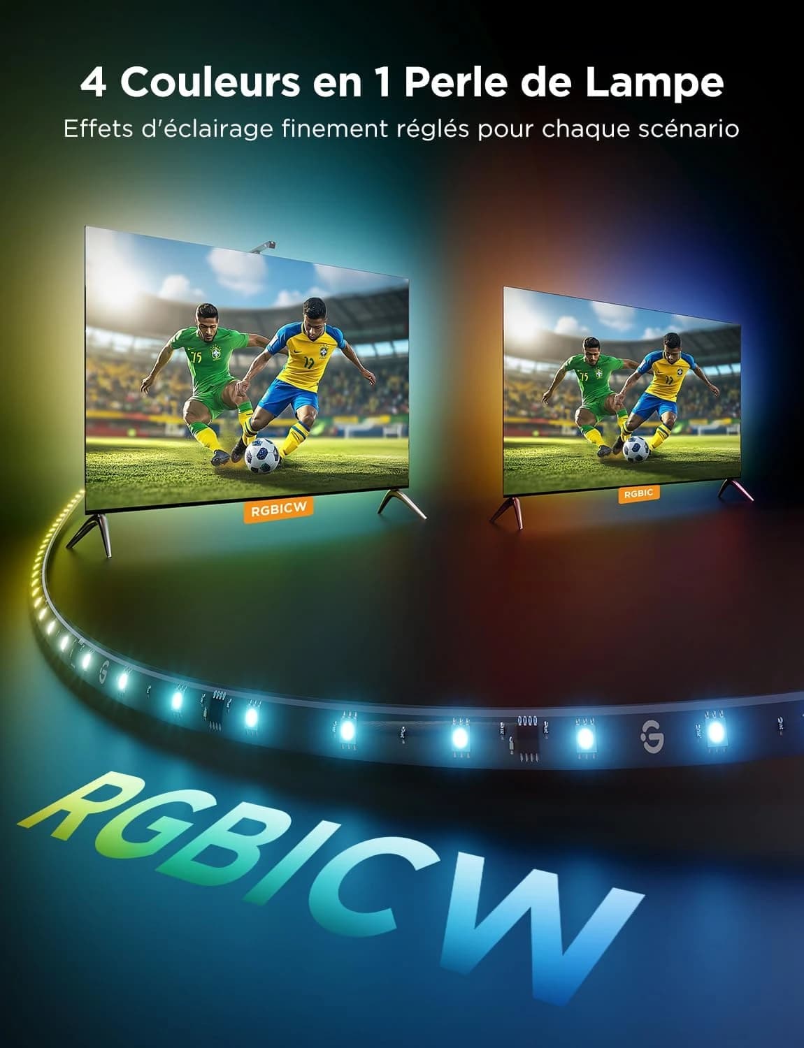 ریسه هوشمند تلویزیون 55 – 65 اینچ گووی مدل TV Backlight 3 Lite (55-65 inch) H6099 — تصویر ۵