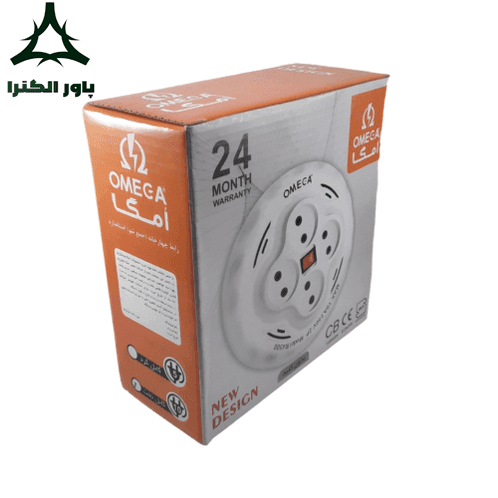 سیم سیار 4 خانه استاندارد امگا OMEGA جمع شو | مدل R4500 بدون کلید | کابل تخت 10 متری — تصویر ۷