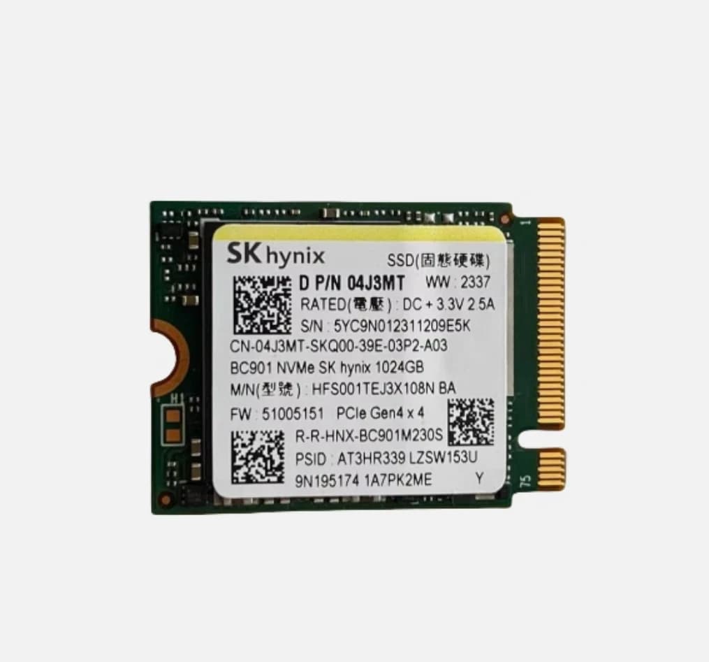 حافظه SSD اینترنال Hynix BC901 با ظرفیت 1 ترابایت، فرم فاکتور M.2 2230 — تصویر ۳