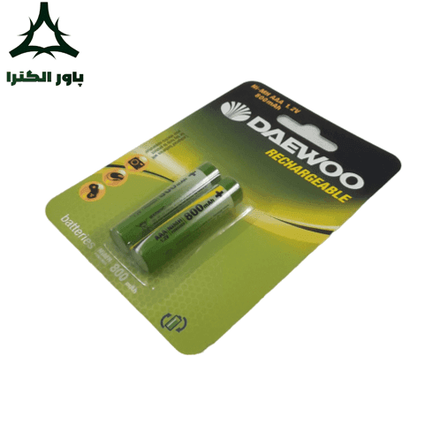 باتری نیم قلمی شارژی 1.2V 800mAh دوو DAEWOO | کارت 2 عددی — تصویر ۶