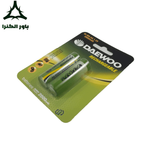 باتری قلمی شارژی 1.2V 2000mAh دوو DAEWOO | کارت 2 عددی — تصویر ۶
