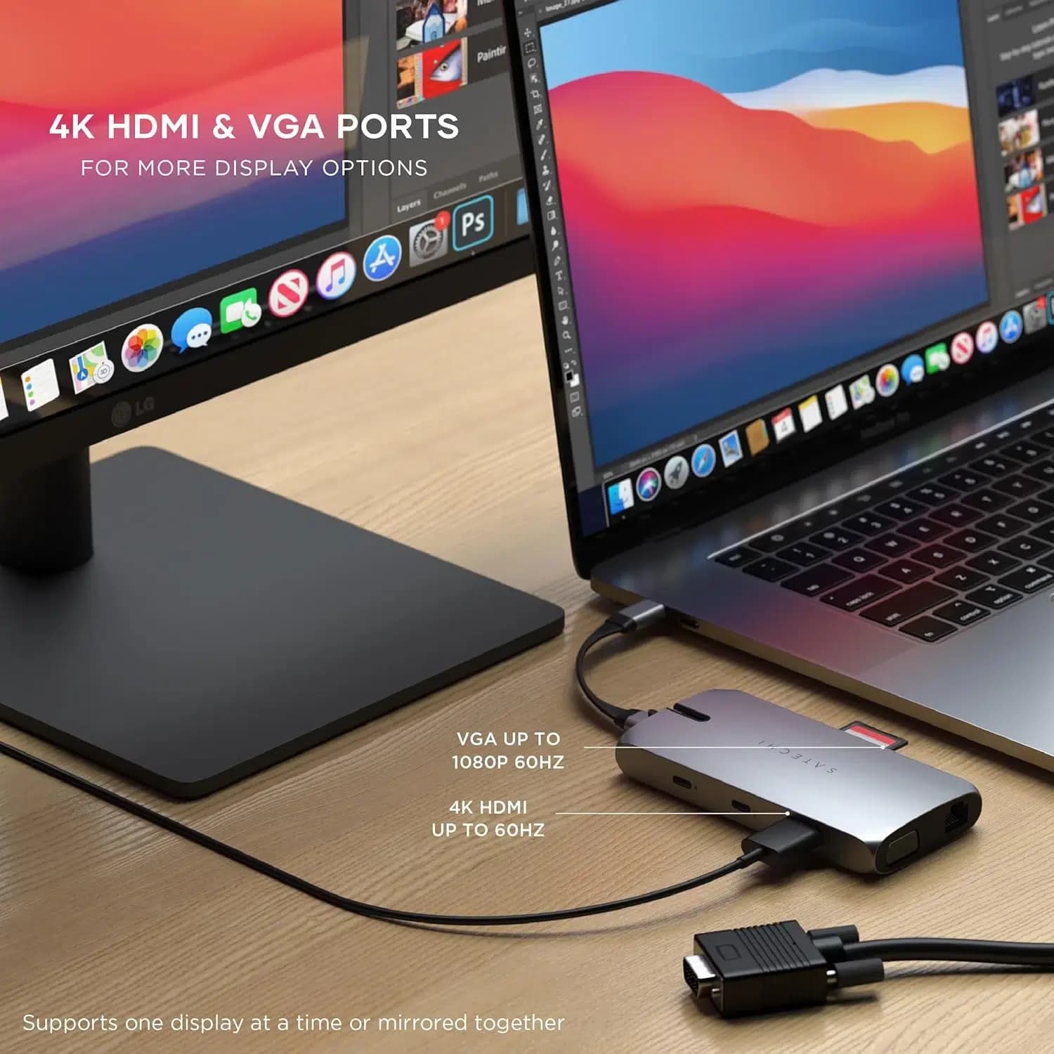 هاب USB-C چند پورت Satechi، ایستگاه اتصال 9 در 1 – Satechi USB C Hub Multiport Adapter 9 in — تصویر ۸