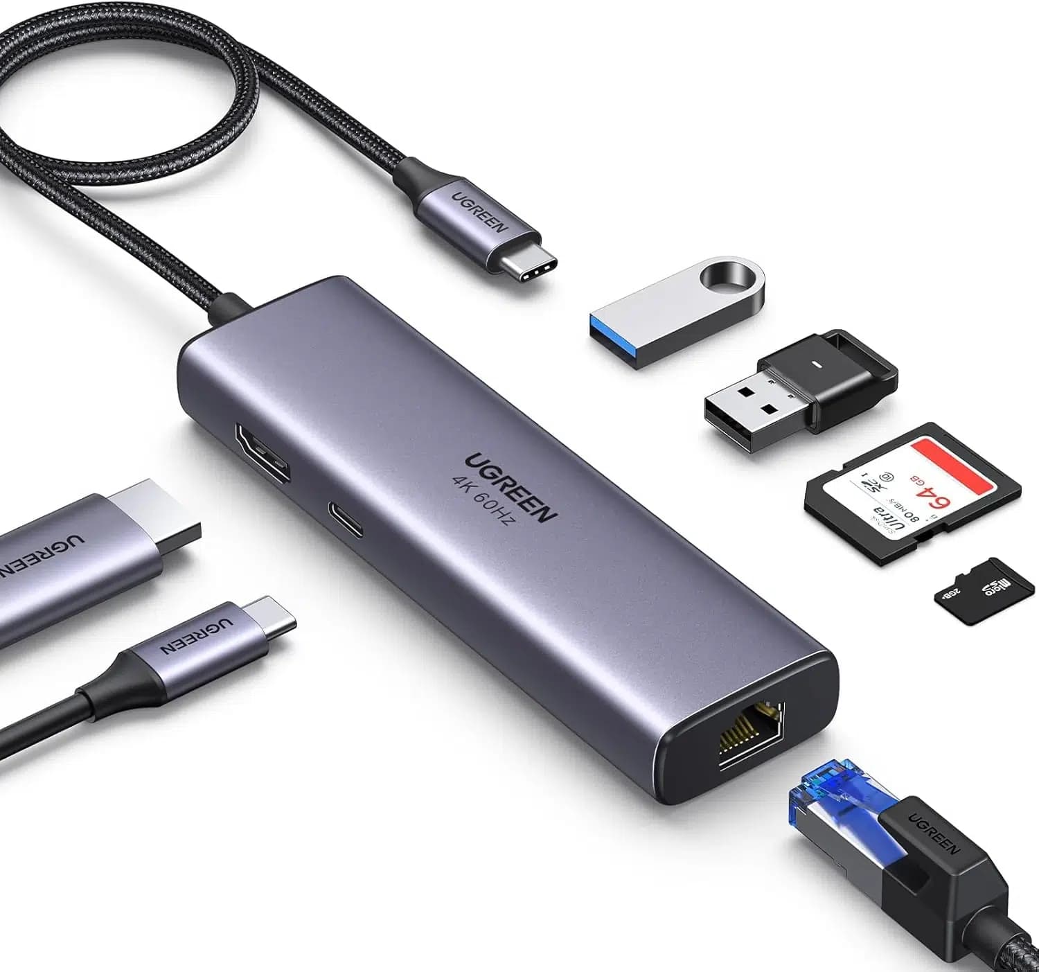 هاب USB-C یوگرین Revodok 7 در 1 – UGREEN Revodok 7 in 1 USB C Hub — تصویر ۸