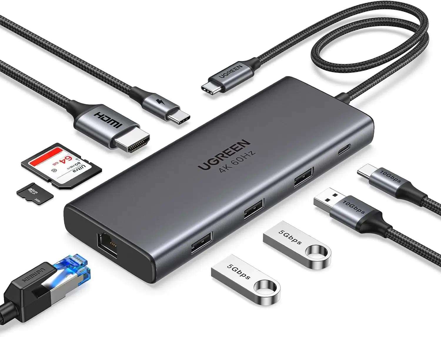 هاب USB-C یوگرین Revodok Pro 109 9 در 1 – UGREEN Revodok Pro 109 USB C Hub 9 in 1
