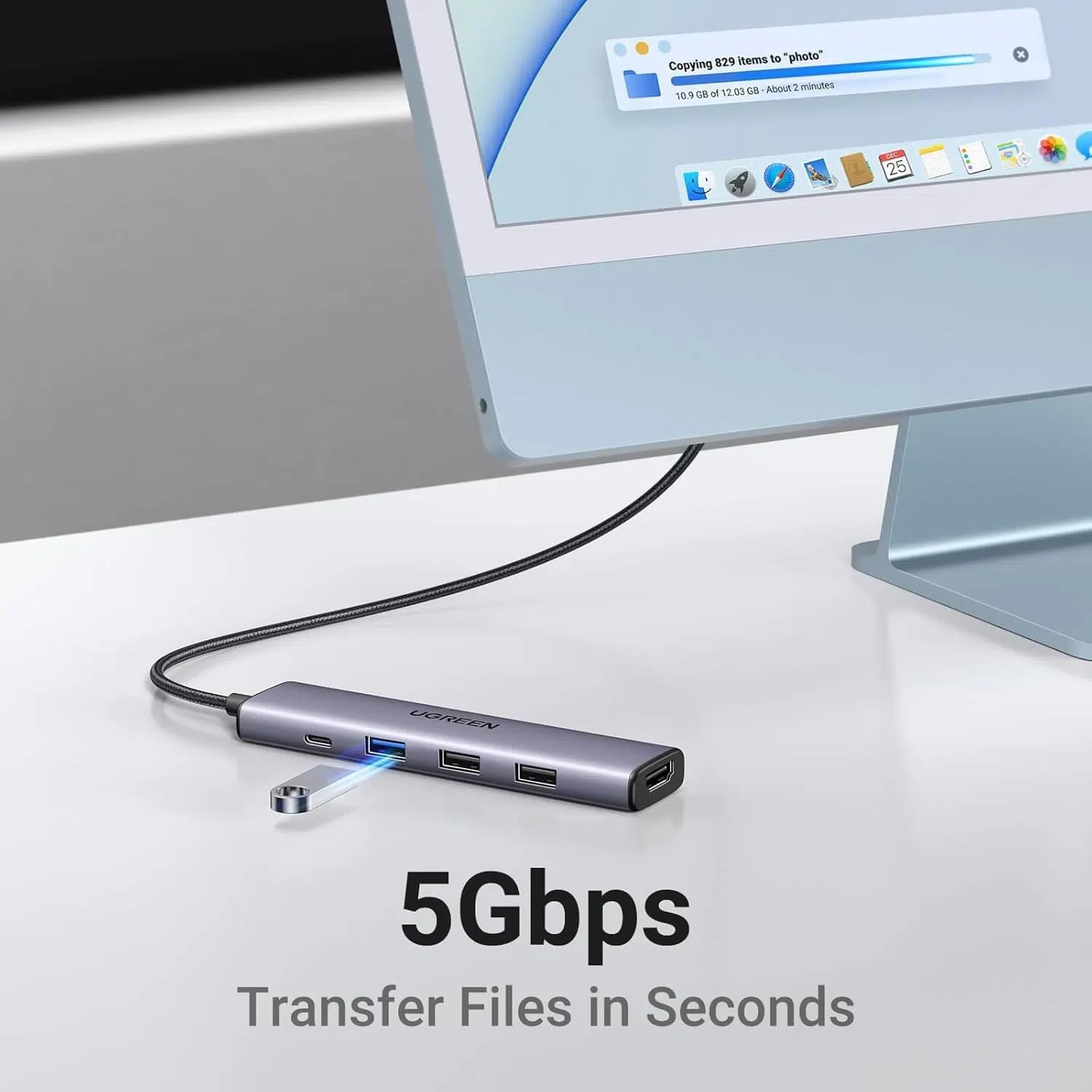 هاب USB-C یوگرین Revodok 105 5 در 1 – UGREEN Revodok 105 USB C Hub 5 in 1 — تصویر ۶