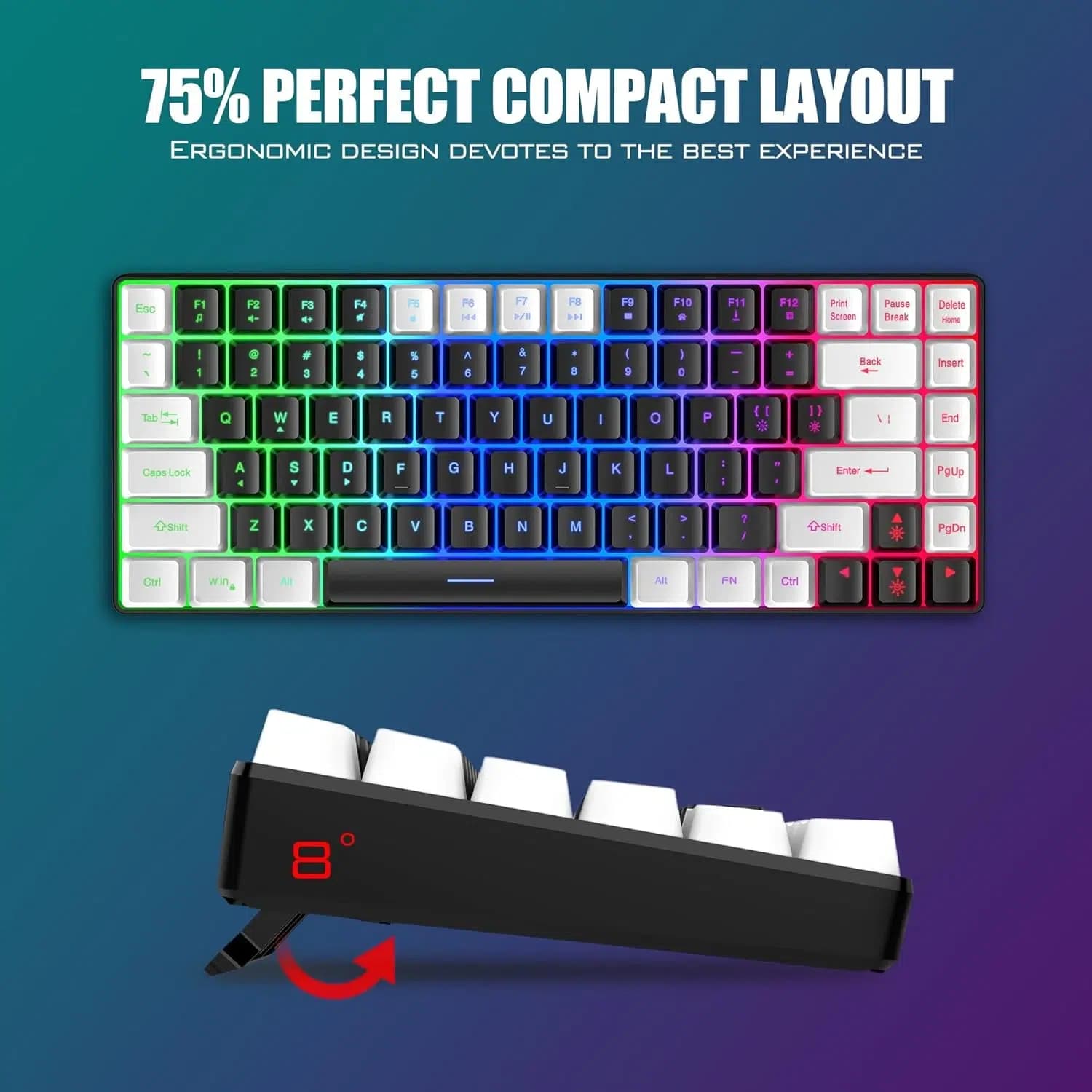 ست کیبورد و ماوس بی‌سیم RedThunder K84 – RedThunder K84 Wireless Keyboard and Mouse Combo — تصویر ۸
