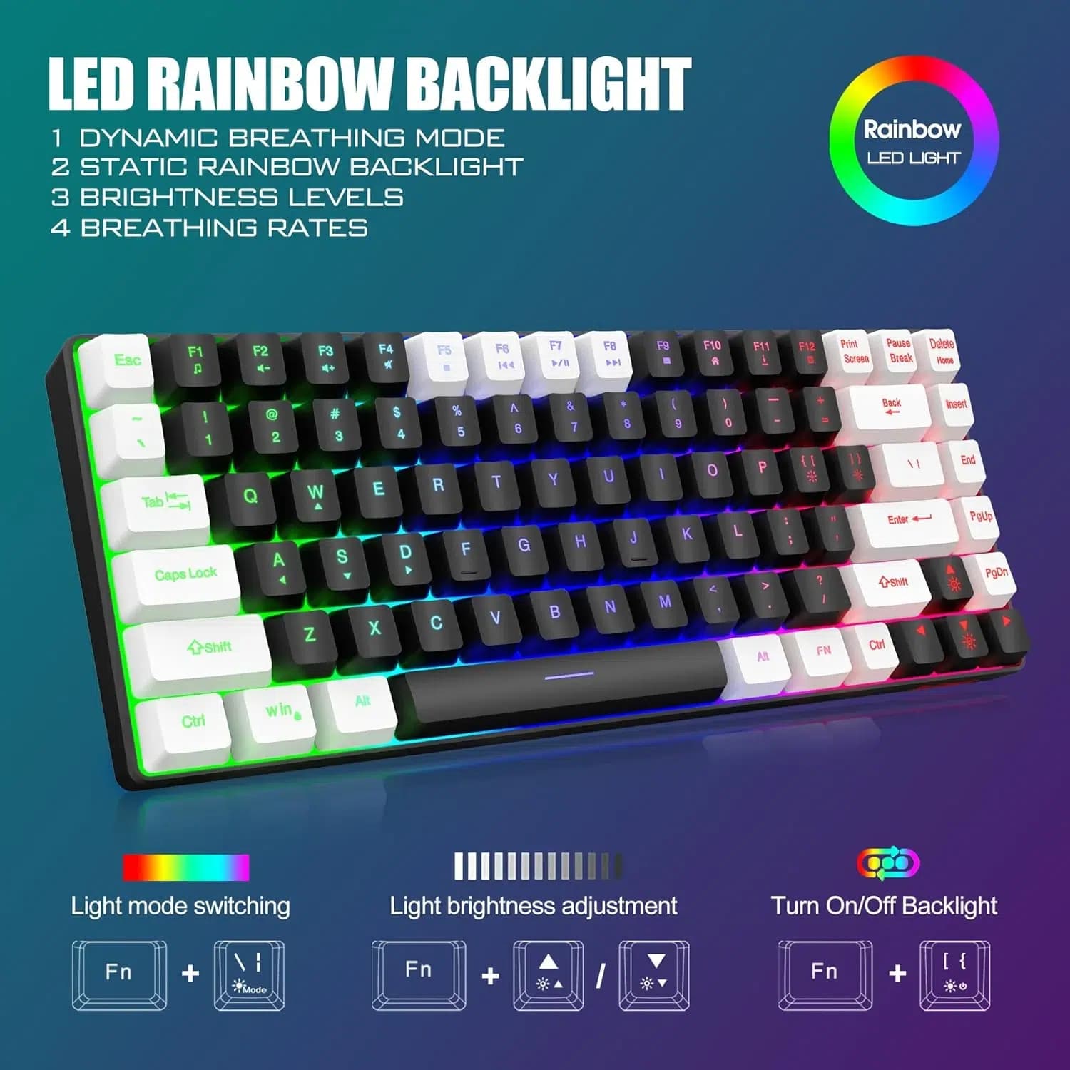 ست کیبورد و ماوس بی‌سیم RedThunder K84 – RedThunder K84 Wireless Keyboard and Mouse Combo — تصویر ۹