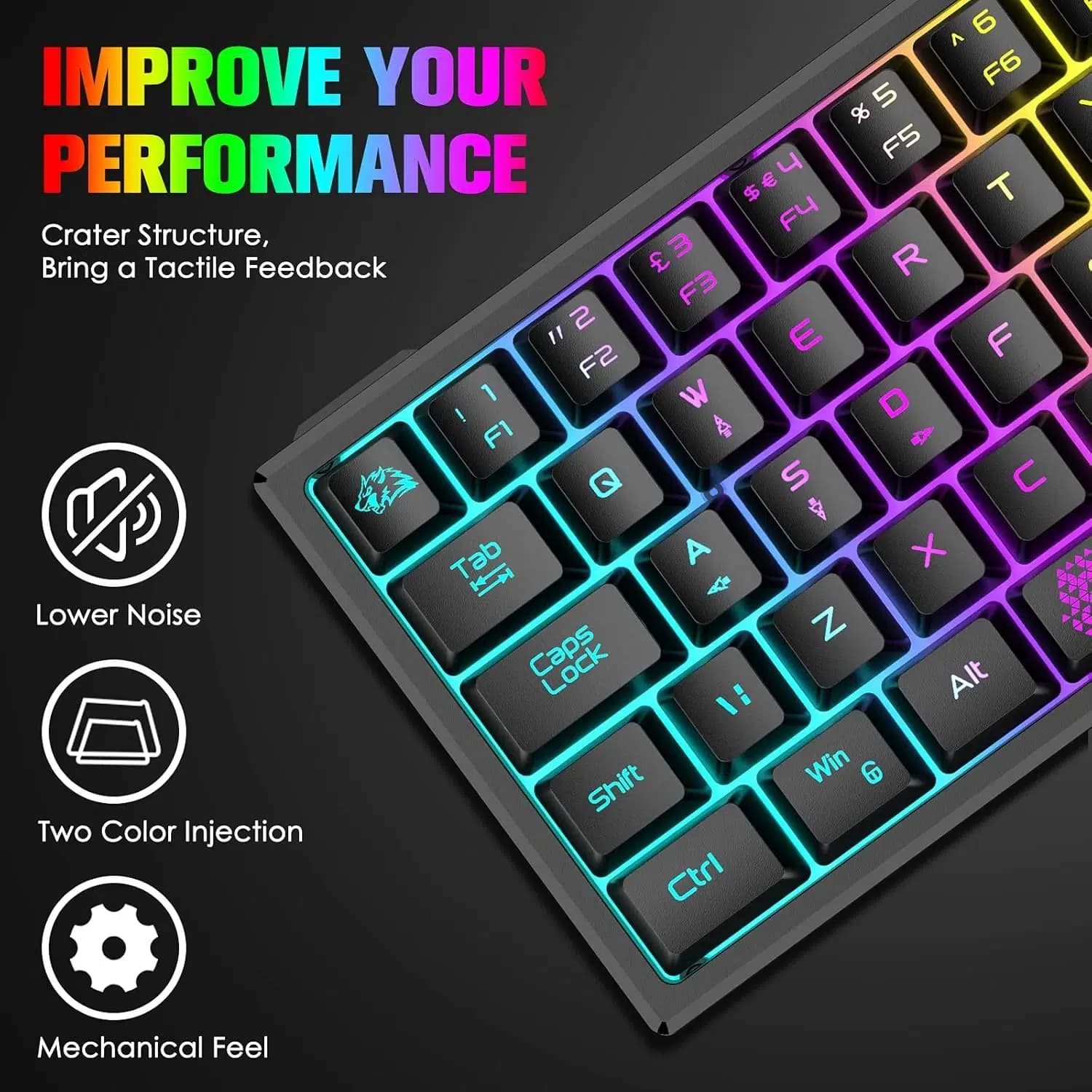 کیبورد گیمینگ ZIYOU LANG K61 RGB — تصویر ۷