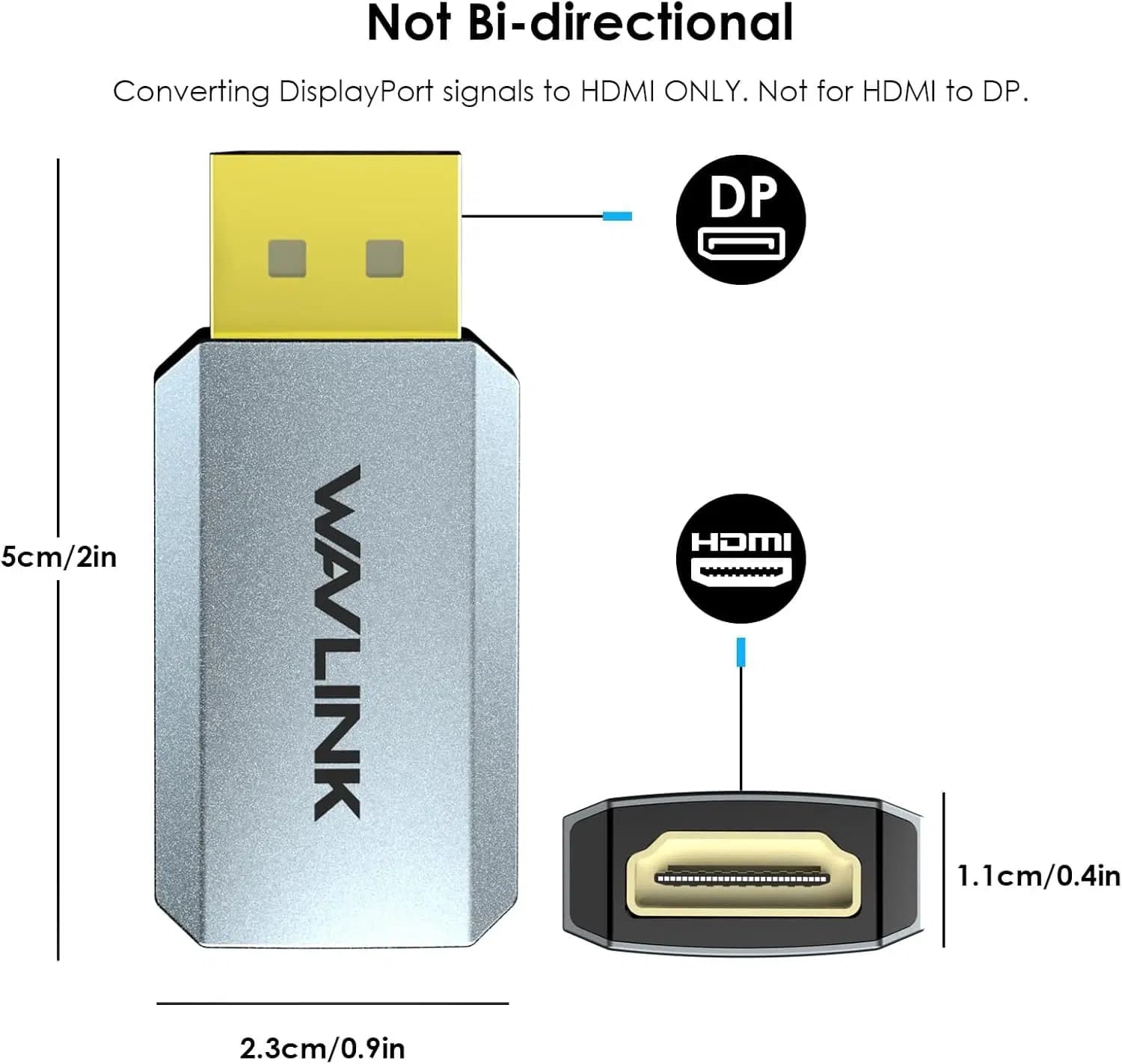تبدیل DisplayPort به HDMI WAVLINK 4K@60Hz — تصویر ۷