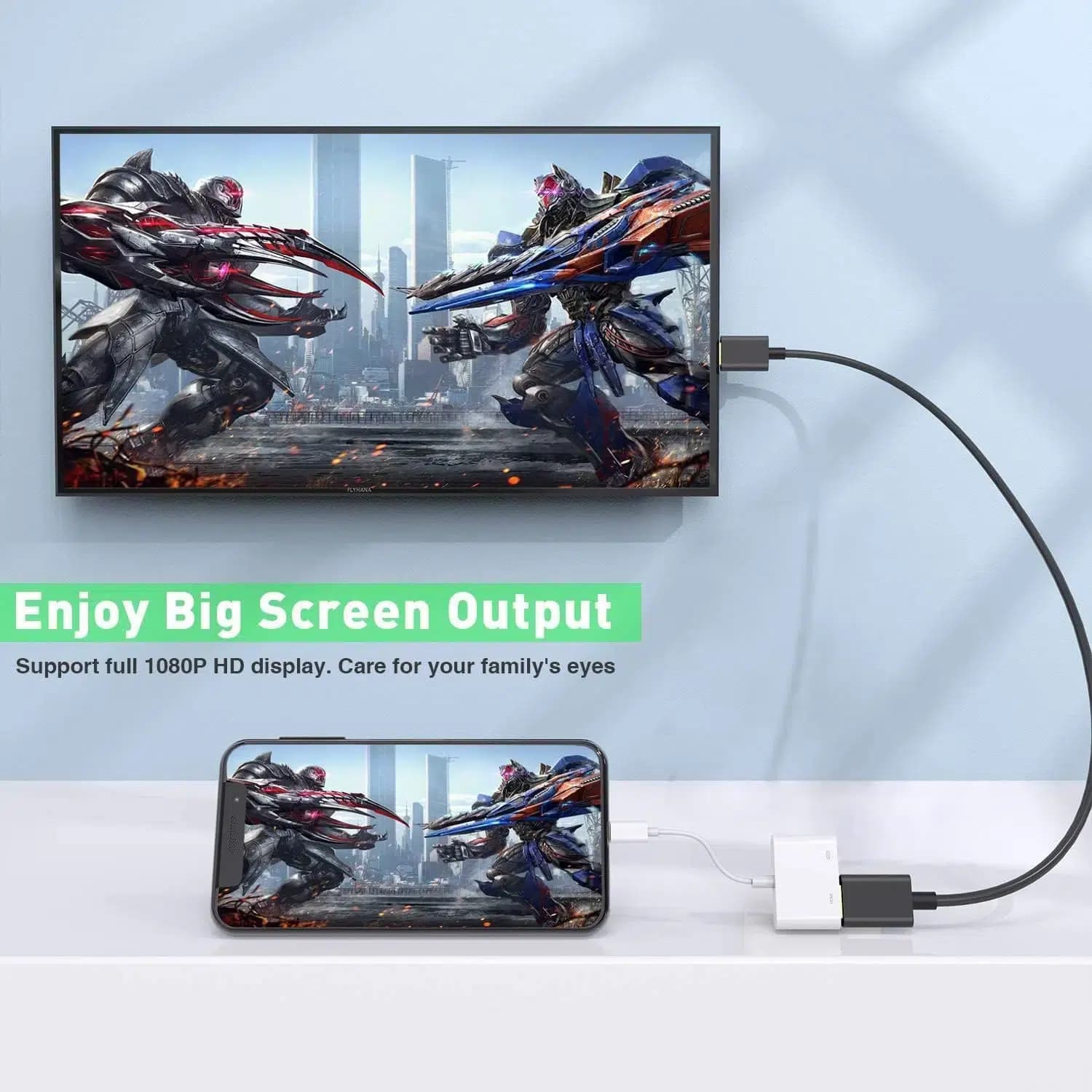 مبدل Lightning به HDMI تصویری 1080P اورجینال اپل MD826 — تصویر ۱۰