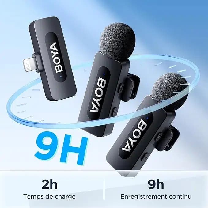میکروفون یقه ای بی سیم بویا مدل BY-V2 رابط Lightning — تصویر ۷