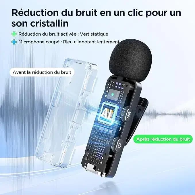 میکروفون یقه ای بی سیم بویا مدل BY-V2 رابط Lightning — تصویر ۱۲