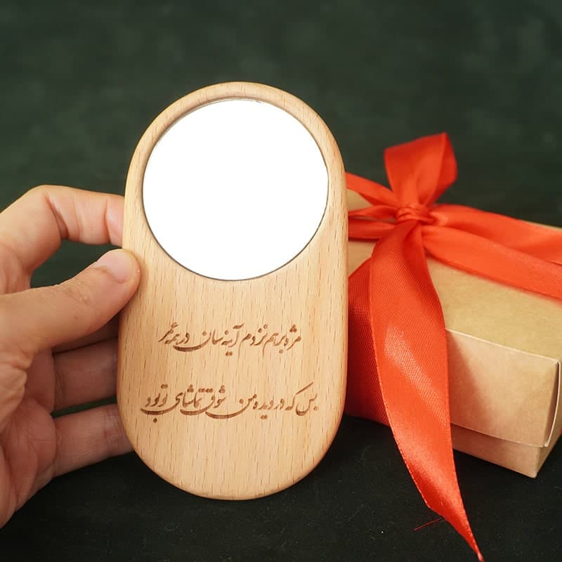 آینه چوبی|چوب راش|طرحMI04 — تصویر ۶