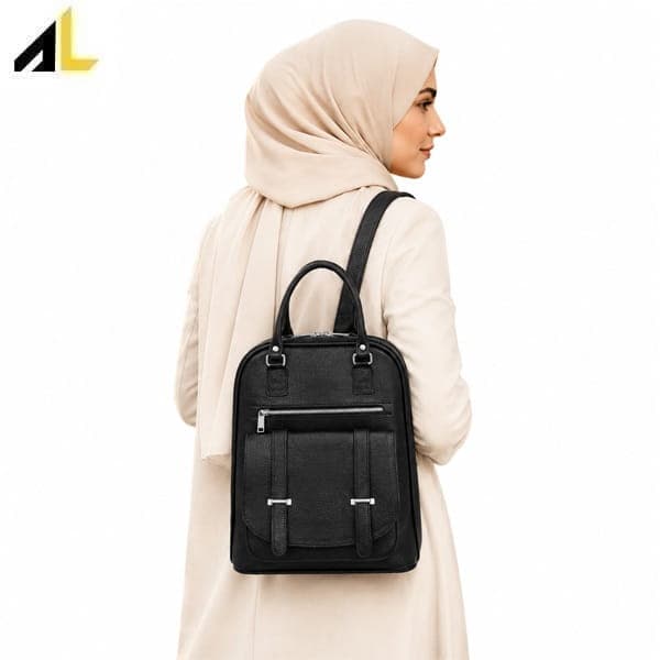 کوله پشتی چرم طبیعی کد ALZ147 — تصویر ۶