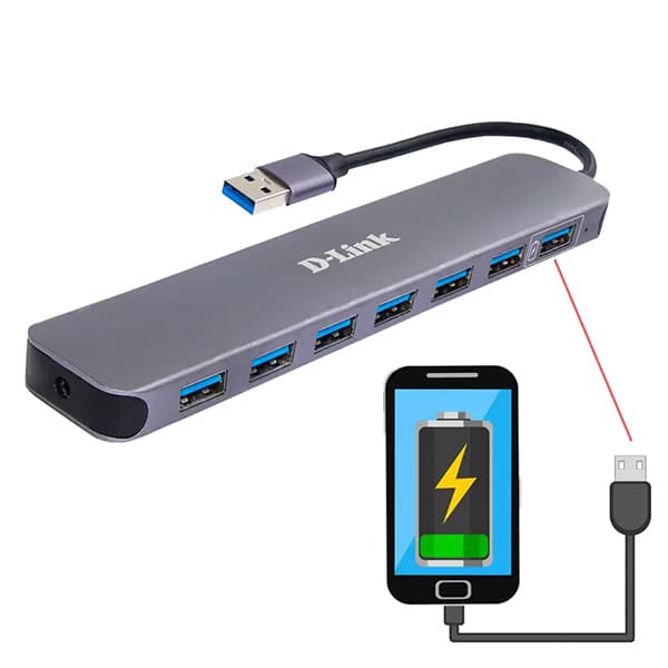 هاب 7 پورت USB 3.0 دی لینک DUB-1370 — تصویر ۹