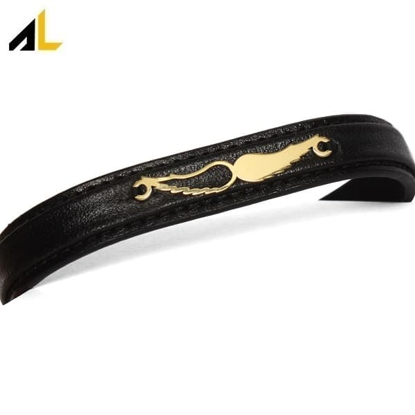 دستبند چرم طبیعی کد ALD002 — تصویر ۷