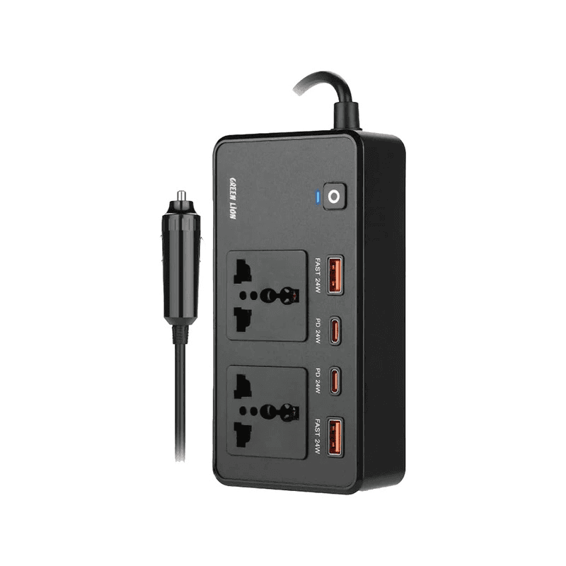 مبدل برق و اینورتر خودرو گرین لاین Green lion CG-200 Car Inverter — تصویر ۲