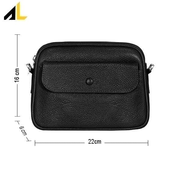 کیف دوشی چرم طبیعی کد ALZ093 — تصویر ۱۱