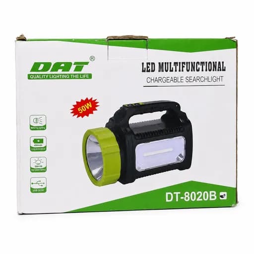 چراغ شارژی و پاوربانک 4500 میلی امپر دات مدل DT-8020B — تصویر ۲