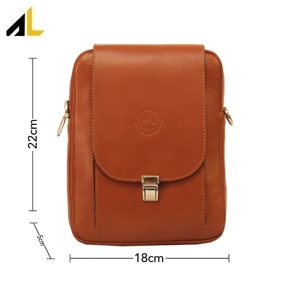 کیف دوشی چرم طبیعی کد ALM015 — تصویر ۱۰