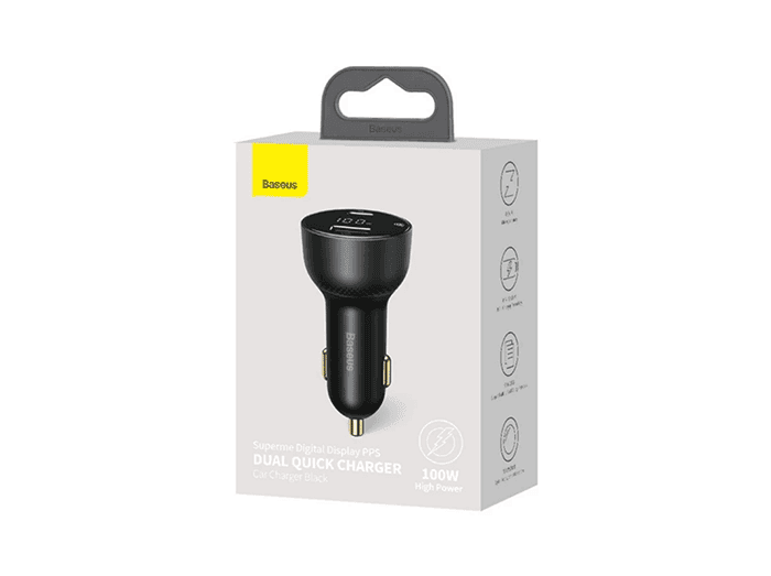 شارژر فندکی بیسوس 100 وات دو پورت baseus Dual Quick 100W — تصویر ۸