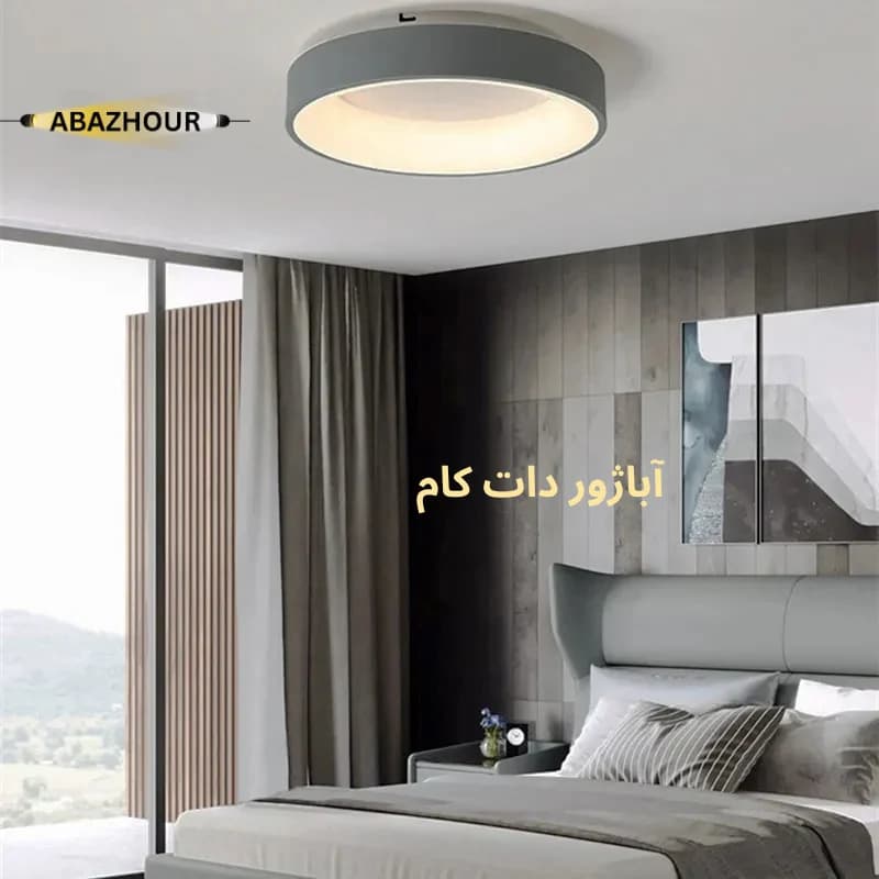 لوستر سقفی حلقه ای مدرن 40 سانتی با کنترل کد CM474 — تصویر ۵