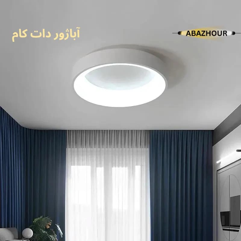 لوستر سقفی حلقه ای مدرن 40 سانتی با کنترل کد CM474 — تصویر ۲