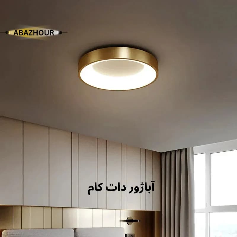 لوستر سقفی حلقه ای مدرن 40 سانتی با کنترل کد CM474 — تصویر ۶