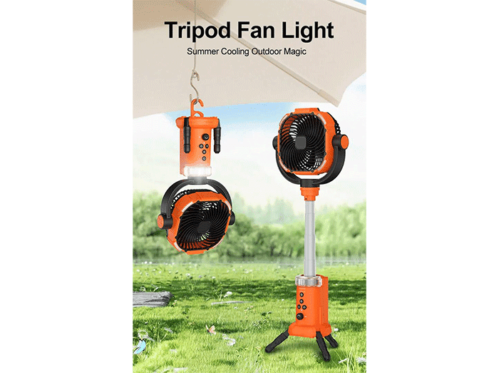 پنکه شارژی کمپینگ چندکاره Camping FAN HW-008 — تصویر ۲