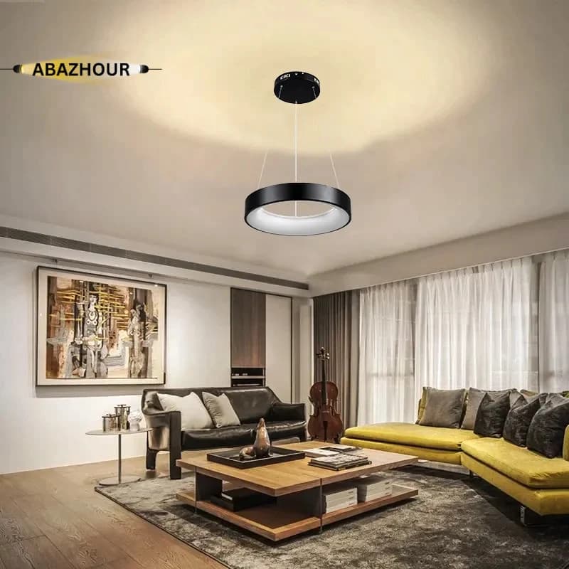 لوستر آویز حلقه ای 40 سانتی LED با کنترل کد CM471 — تصویر ۳