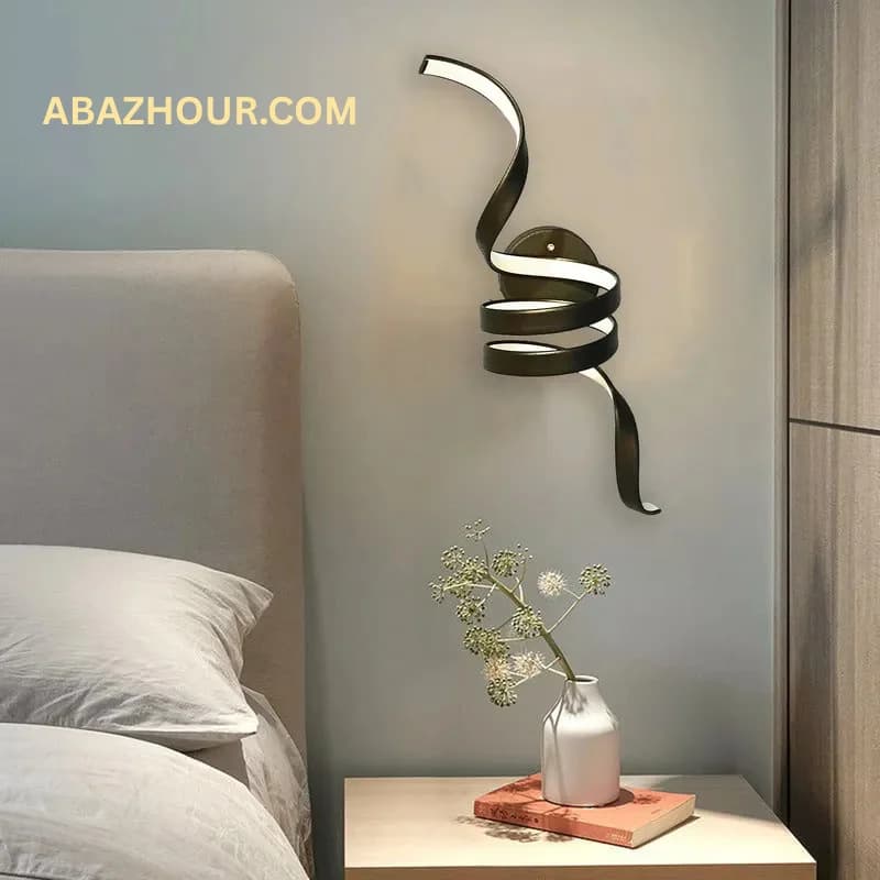 چراغ دیواری مدرن منحنی LED با کنترل کد DM217 — تصویر ۱۰