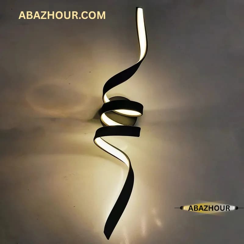 چراغ دیواری مدرن منحنی LED با کنترل کد DM217 — تصویر ۳